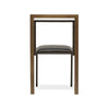 Black Leather & Antique Brass Dining Chair