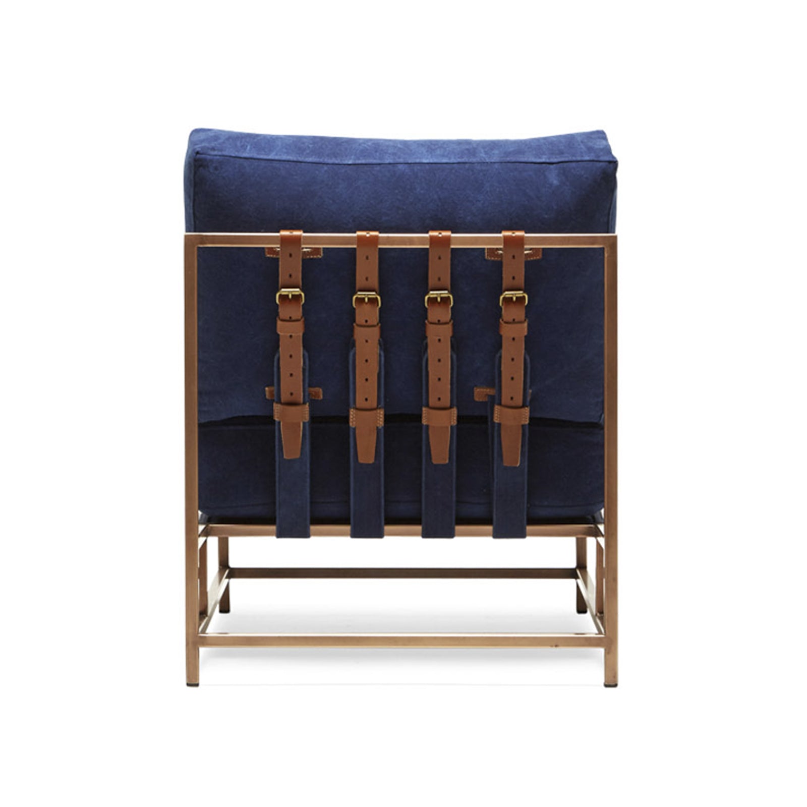 Indigo Canvas & Antique Copper Chair