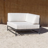 Cream & Charcoal Outdoor Corner Chair