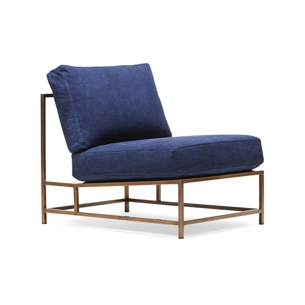 Indigo Canvas & Antique Copper Chair