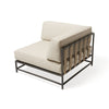 Cream & Charcoal Outdoor Corner Chair